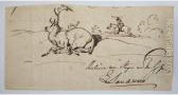 A Fallen Stag, Huntsman Beyond - view 1