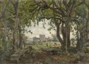 Clearing With A View On A Castle by Sir Edwin Henry Landseer