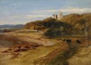 Landscape With Dunrobin Castle by Sir Edwin Henry Landseer