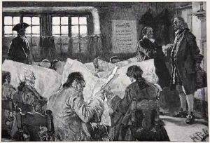 In the Reading Room of a New York Coffee House by Howard Pyle
