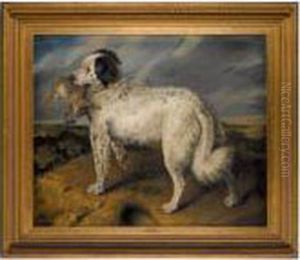 The Champion; Venus, A Landseer Newfoundland With A Rabbit by Sir Edwin Henry Landseer