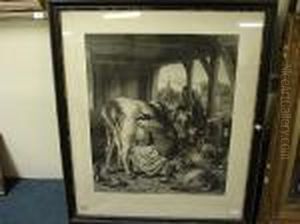The Maid And The Magpie by Sir Edwin Henry Landseer
