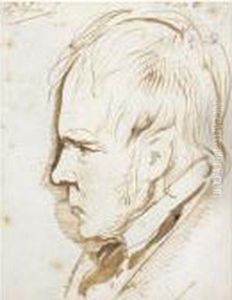 Portrait Study Of Sir Walter Scott (1771-1832) by Sir Edwin Henry Landseer