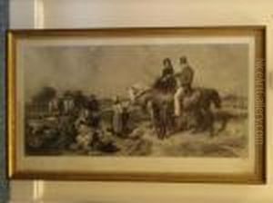 A Dialogue At Waterloo by Sir Edwin Henry Landseer