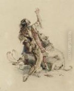 The Arrest Of The False Herald, From Sir Walter Scott's 'quentin Durward' by Sir Edwin Henry Landseer