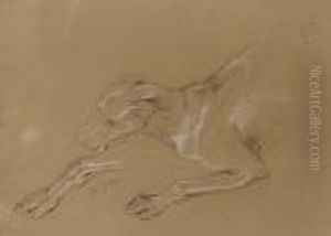 A Study Of A Dog by Sir Edwin Henry Landseer