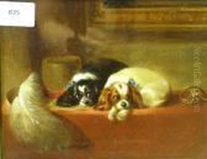 Two Cavalier King Charles Spaniels by Sir Edwin Henry Landseer