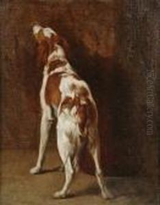 A Study Of A Liver And White Spaniel by Sir Edwin Henry Landseer