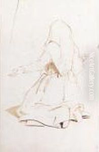 Study Of A Kneeling Woman