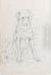 A Group Of Drawings Of Dogs by Sir Edwin Henry Landseer
