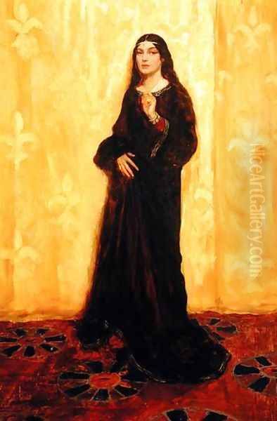 Meregrett, daughter of Philip the Bold, from The Rat-Trap by James Branch Cabell 1879-1958, published in Harpers Monthly Magazine, December 1907 - view 1