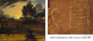 A Wooded River Landscape With A Windmill Beyond by Sir Edwin Henry Landseer