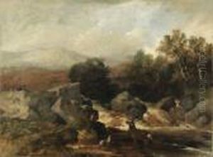 A Stag At Bay by Sir Edwin Henry Landseer