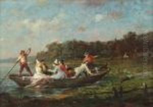 La Promenade En Barque by Francois Louis Lanfant de Metz