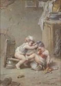 La Dispute A L'heure Du Pot by Francois Louis Lanfant de Metz