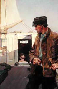 He Watched Me as a Cat Watches a Mouse, from The Grain Ship, by Morgan Robertson