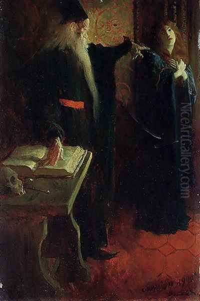 Truth in the Temple, from The Pilgrimage of Truth by Howard Pyle, 1900 - view 1