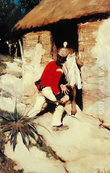 If I Catch you Here Again Youll Need Someone to Sew You Up, from Sinbad in Burrator by Arthur Quiller-Couch 1863-1944, published in Scribners Magazine, August 1902 - view 1