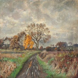 Autumn Landscape At Fredensborg by Olaf Viggo Peter Langer
