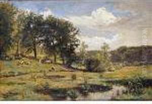 Paisaje De Bjergashov,dinamarca by Olaf Viggo Peter Langer