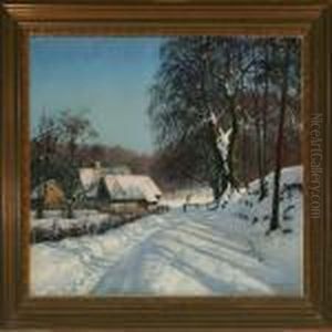 Winter Landscape From Hellebaek