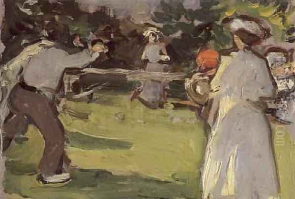 Game of Tennis, Luxembourg Gardens, c.1906 - view 1