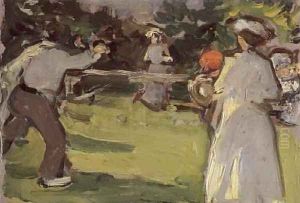 Game of Tennis, Luxembourg Gardens, c.1906 by Samuel John Peploe