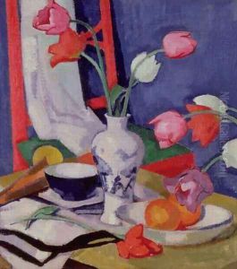 Tulips and Fruit, c.1919 2 by Samuel John Peploe