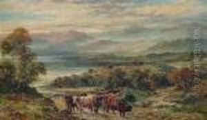 Highland Cattlecrossing A Bridge.