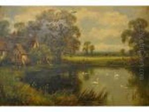 A Country Pond by William Langley