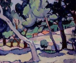 Cassis Landscape in Mid Spring, 1913 by Samuel John Peploe