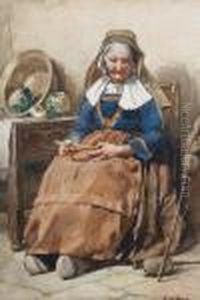 An Old Breton Woman by William Langley