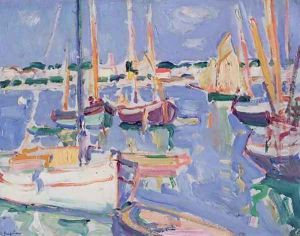 Boats at Royan, 1910 by Samuel John Peploe