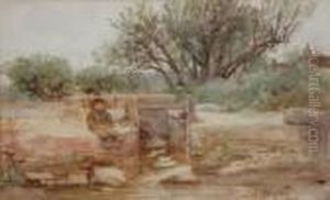 Boy By A Sluice Gate. by William Langley