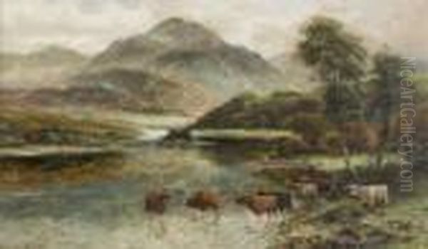 River And Cattle Scene - view 1