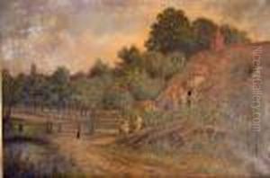 'old Cottages Near Sittingborne by William Langley