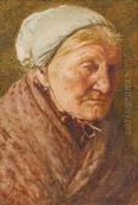A Portrait Of A Man In A Hat; A Portrait Of An Old Woman, A Pair by William Langley