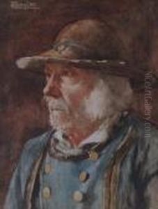 Portrait Of A Fisherman. by William Langley