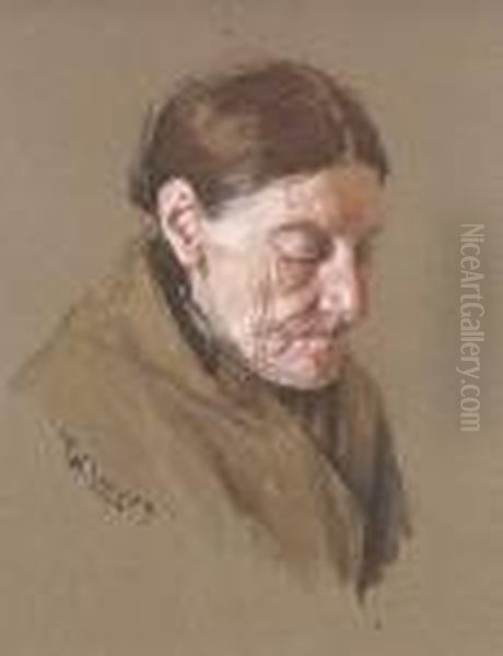 Study Of A Elderly Woman - view 1