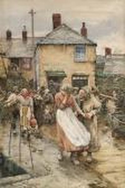 Among The Missing - A Scene In A Cornish Fishing Village - view 1