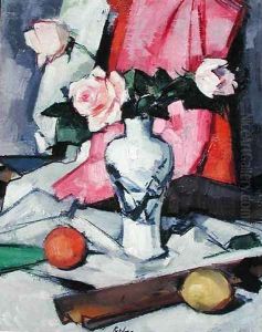 Roses in a Japanese Vase, c.1923 Roses in a Japanese Vase, c.1923