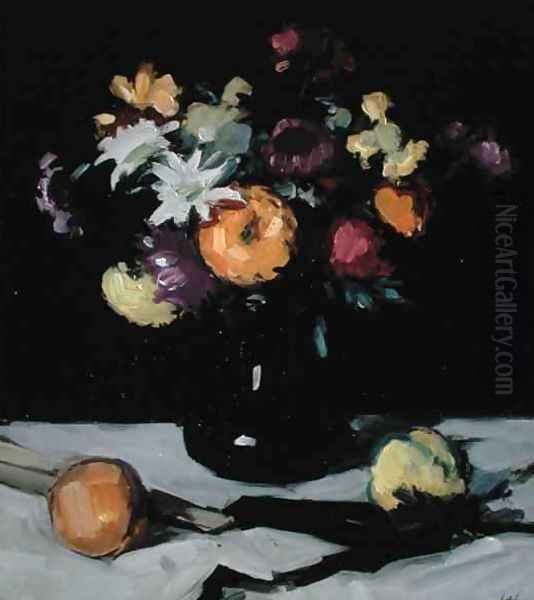 Still Life with Chrysanthemums against Black, c.1912 - view 1