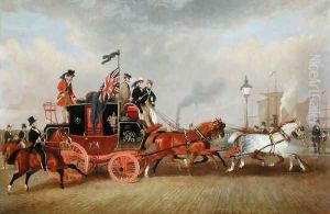 'The Last of the Mail Coaches- The Edinburgh-London Royal Mail at Newcastle-upon-Tyne, 5th July 1847, 1848 by James Pollard