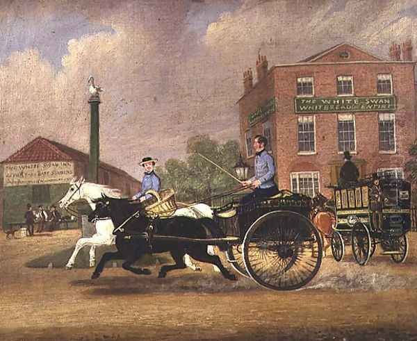 The Omnibus, Livery and Bait Stables at the White Swan Inn, Upper Clapton, 1853 - view 1