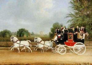 The London-Farringdon Coach Passing Buckland House, Berkshire by James Pollard