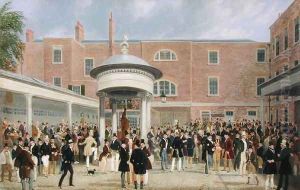 Epsom Races: Settling Day at Tattersall's by James Pollard
