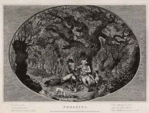 Shooting, engraved by Robert Pollard (1755-1838), 1784 by James Pollard