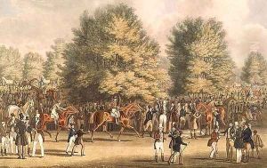 Epsom, Saddling in the Warren by James Pollard