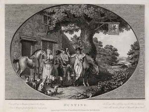 Hunting, engraved by Robert Pollard (1755-1838), 1784 by James Pollard