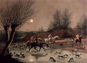 Returning home by moonlight by James Pollard